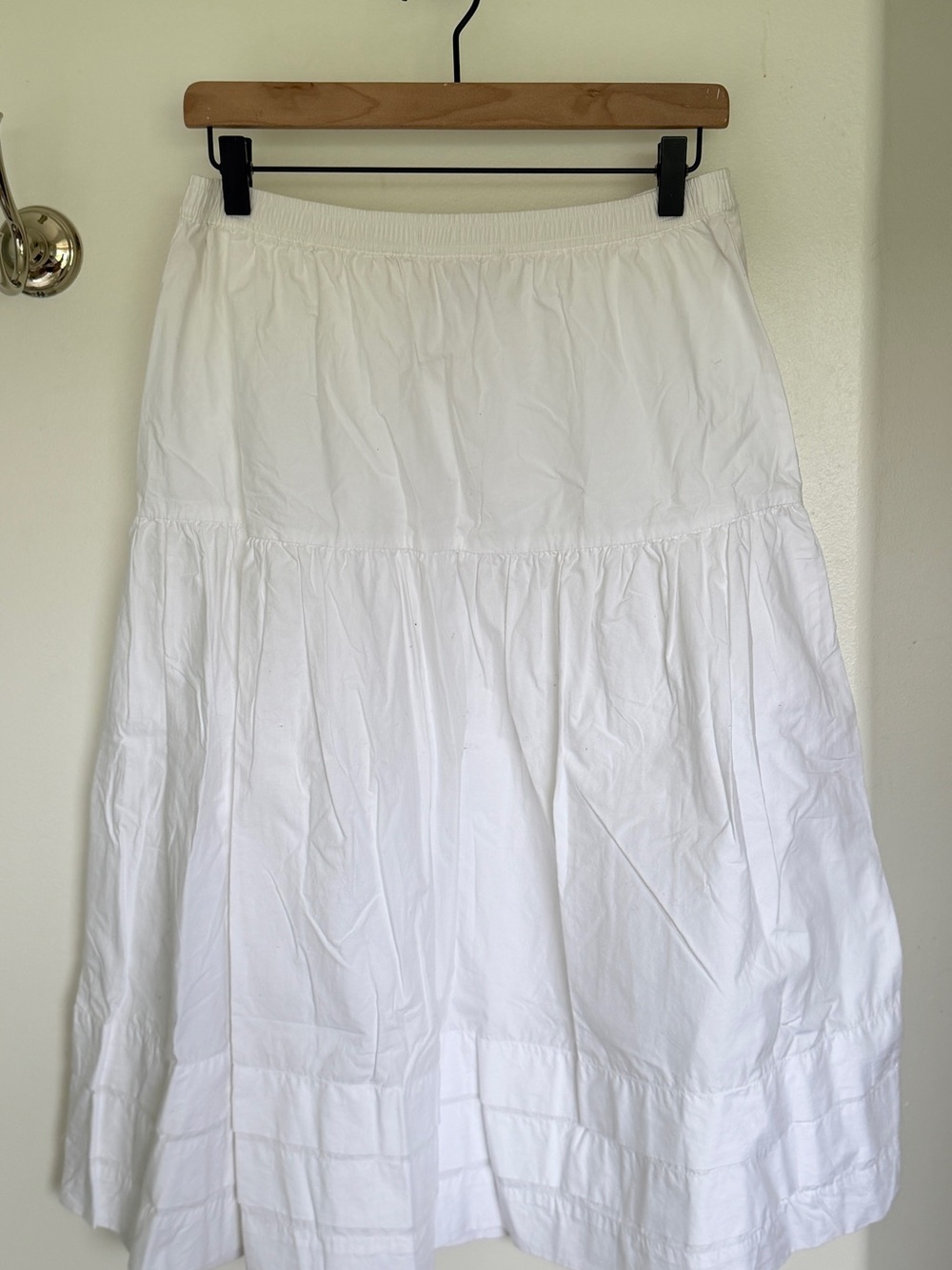 Aritzia White Tiered Maxi Skirt